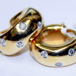 Tiffany & Co Etoile Gold & Platinum Earrings